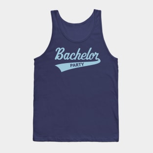 Bachelor Party (Stag Party / Team Groom / Lettering / Sky-Blue) Tank Top